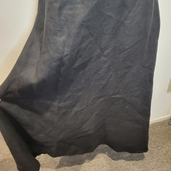 Muji women's size m 100% hemp black skirt pockets. Small flaw - Picture 2 of 6